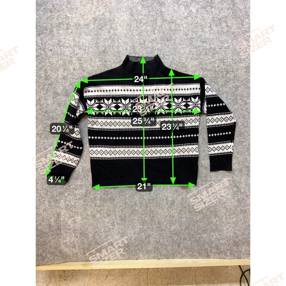 Nicole Miller Black And White Turtleneck Sweater Size XL - Picture 6 of 7